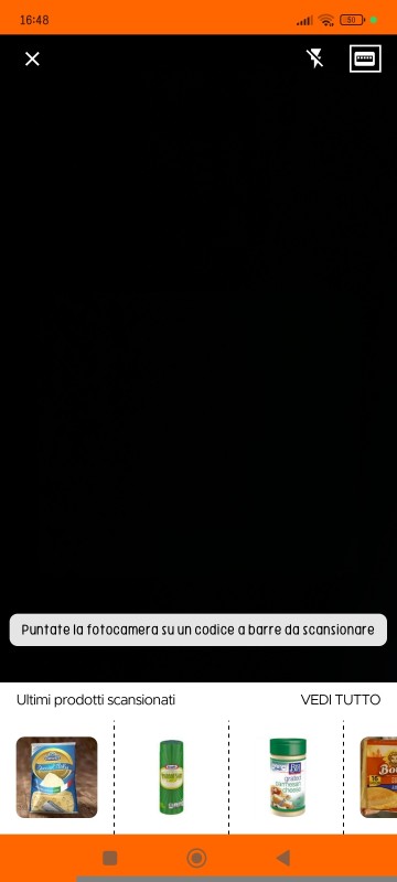 Bluetooth scanner icon in barcode scan screen